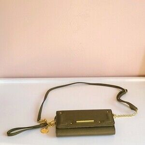 Steve Madden Olive Color Crossbody Wallet Purse